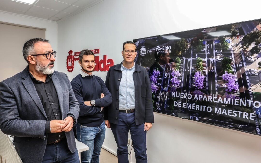 El aparcamiento de la antigua fábrica de Emérito Maestre contará con 160 plazas de uso público y gratuito, además de disponer de 68 ejemplares de arbolado que aporten sombra