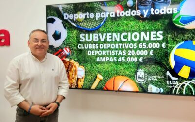 El Ayuntamiento de Elda concede 65.000 euros en ayudas a 18 entidades y clubes deportivos por su participación en competiciones durante la temporada 2024/2025