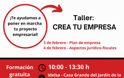 Idelsa y Jovempa ofrecen el ciclo de talleres ‘Crea tu empresa’ para ayudar a los jóvenes de Elda a poner en marcha una idea de negocio