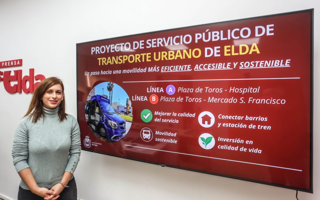 El Ayuntamiento de Elda presenta el nuevo servicio de transporte público con más frecuencias y conexión directa con el Hospital cada 15 minutos