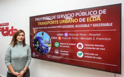 El Ayuntamiento de Elda presenta el nuevo servicio de transporte público con más frecuencias y conexión directa con el Hospital cada 15 minutos