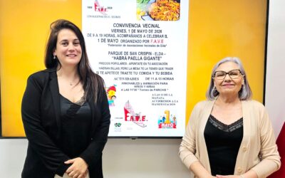 La FAVE y el Ayuntamiento de Elda celebran una nueva edición de la convivencia vecinal del 1 de Mayo en el Parque de San Crispín