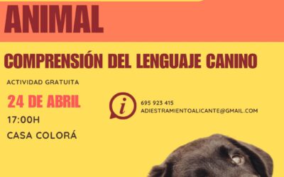 El programa de Bienestar Animal de Elda continúa con su calendario con una actividad sobre la comprensión del lenguaje canino