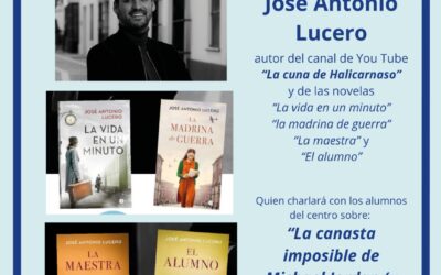 El IES La Melva acoge un encuentro con el escritor José Antonio Lucero dentro de la programación cultural impulsada por el Ayuntamiento de Elda y Farfanías