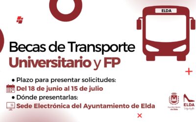El plazo para la solicitud de becas de hasta 400 euros para el transporte de estudiantes universitarios y de FP permanecerá abierto desde mañana hasta el próximo 15 de julio