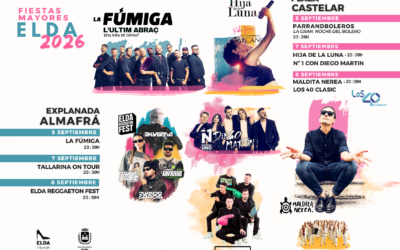 Elda amplía a tres días su programación musical 	para las Fiestas Mayores con variedad de estilos y 	un cierre de gira