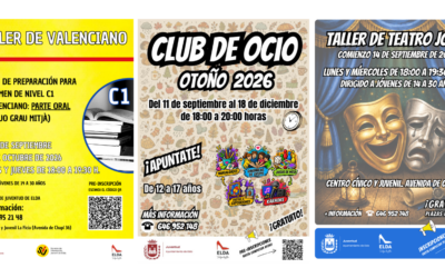 El Ayuntamiento de Elda lanza una completa agenda de formación, cultura y ocio gratuito para la juventud