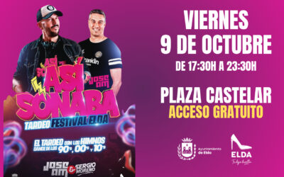 El show ‘Así sonaba’ de Jose AM llenará el próximo 9 de octubre la Plaza Castelar de la mejor música dance con motivo de la celebración del Tardeo Festival Elda